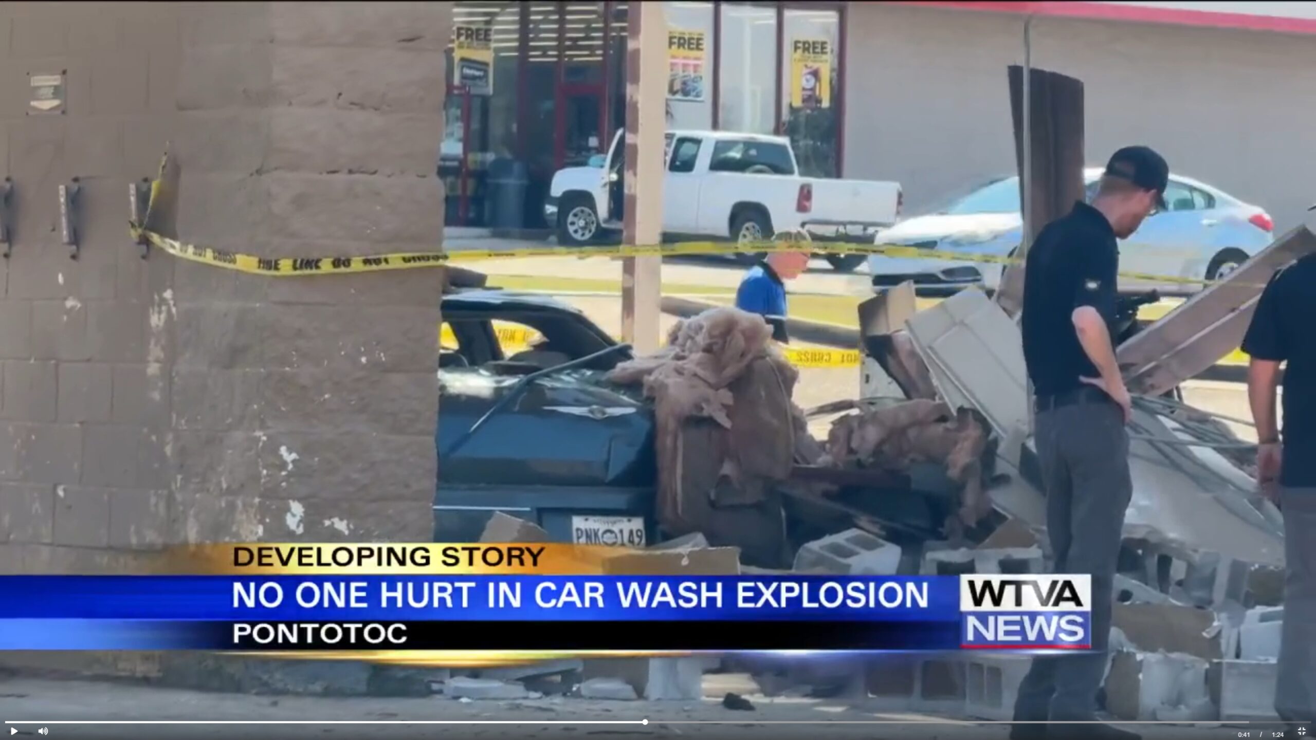 car wash explosion