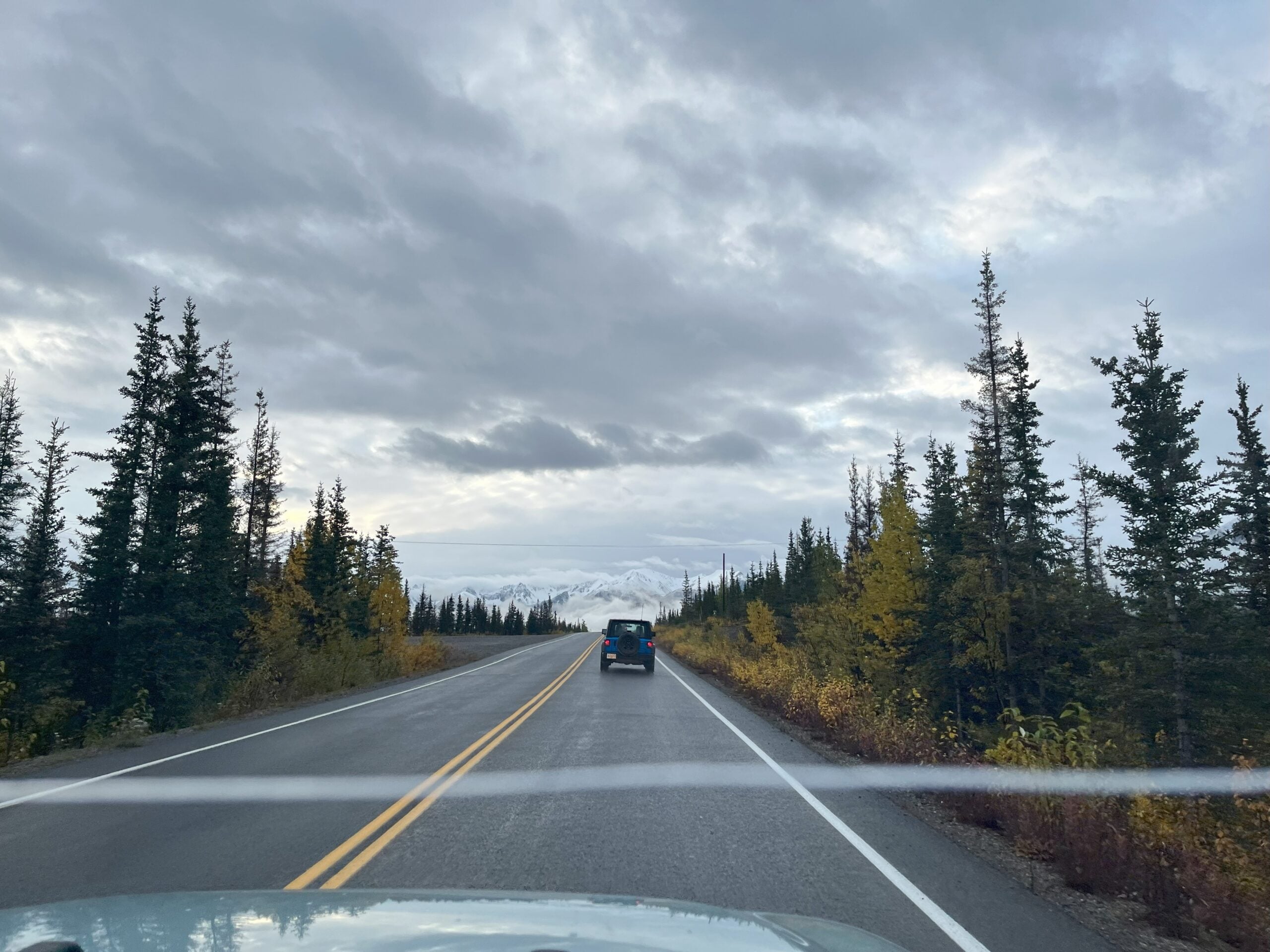 car driving in alaska