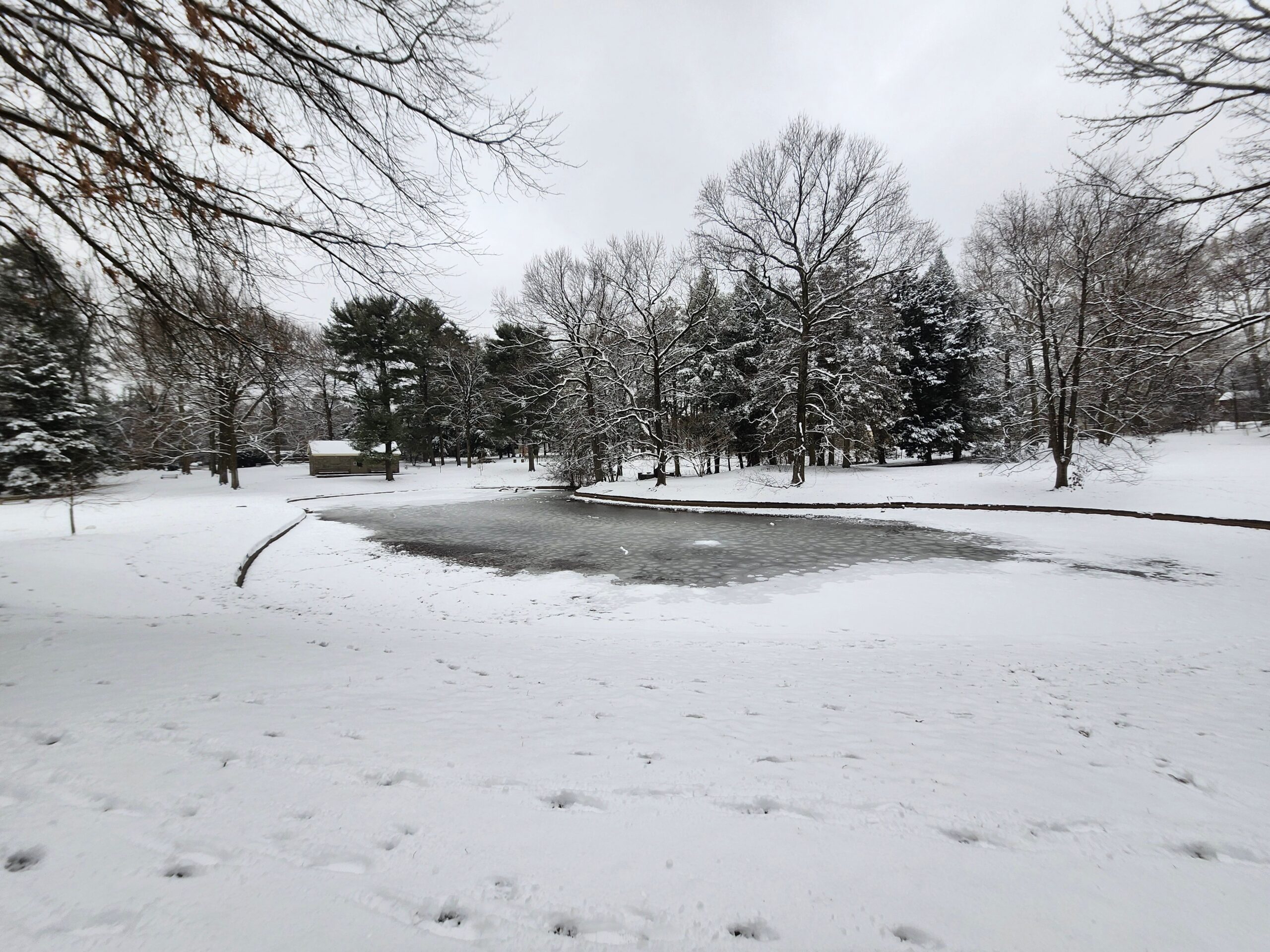 Philadelphia Pastorius Park in winter Chestnut Hill