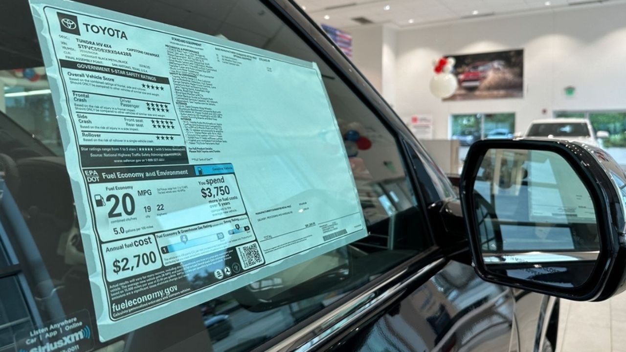 dealership window sticker