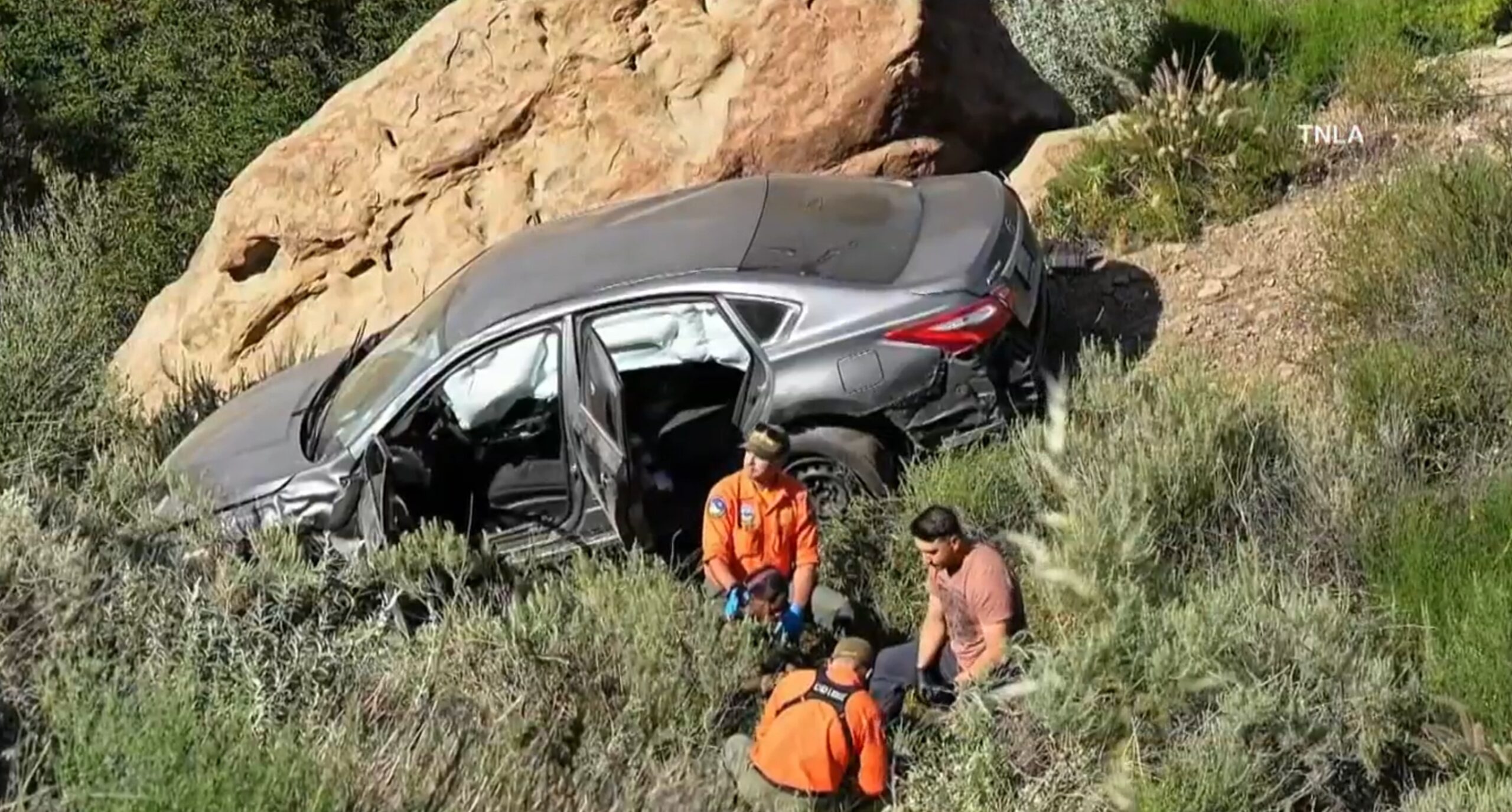 woman flies off road ventura county 118 freeway