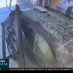 5 sent to hospital car hits police station