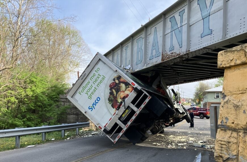 Another Overpass Strike: Refrigerated Truck Hits Bridge in Indiana, Road Closed for Hours