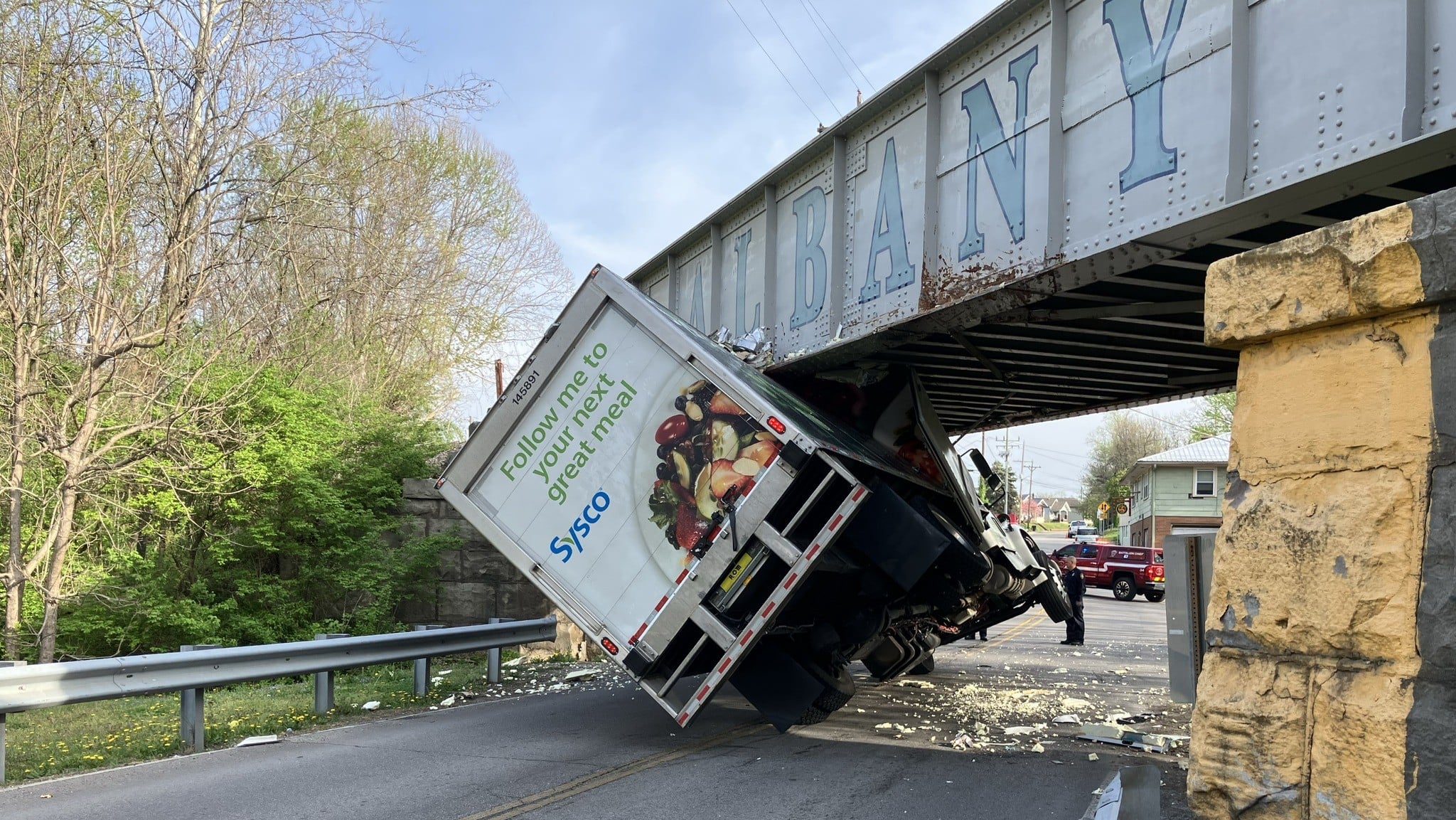 Another Overpass Strike: Refrigerated Truck Hits Bridge in Indiana, Road Closed for Hours