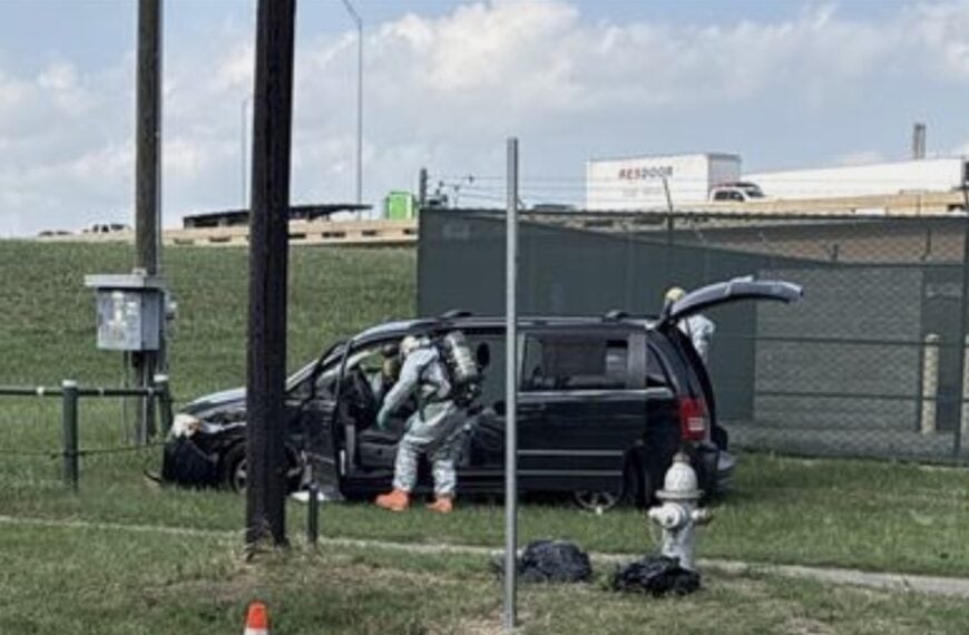 Texas Crash Leads to Discovery of 10 Buckets of Suspicious Liquid in Vehicle, Firefighter Treated