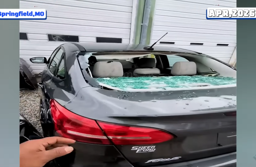 baseball size hail missouri damages cars