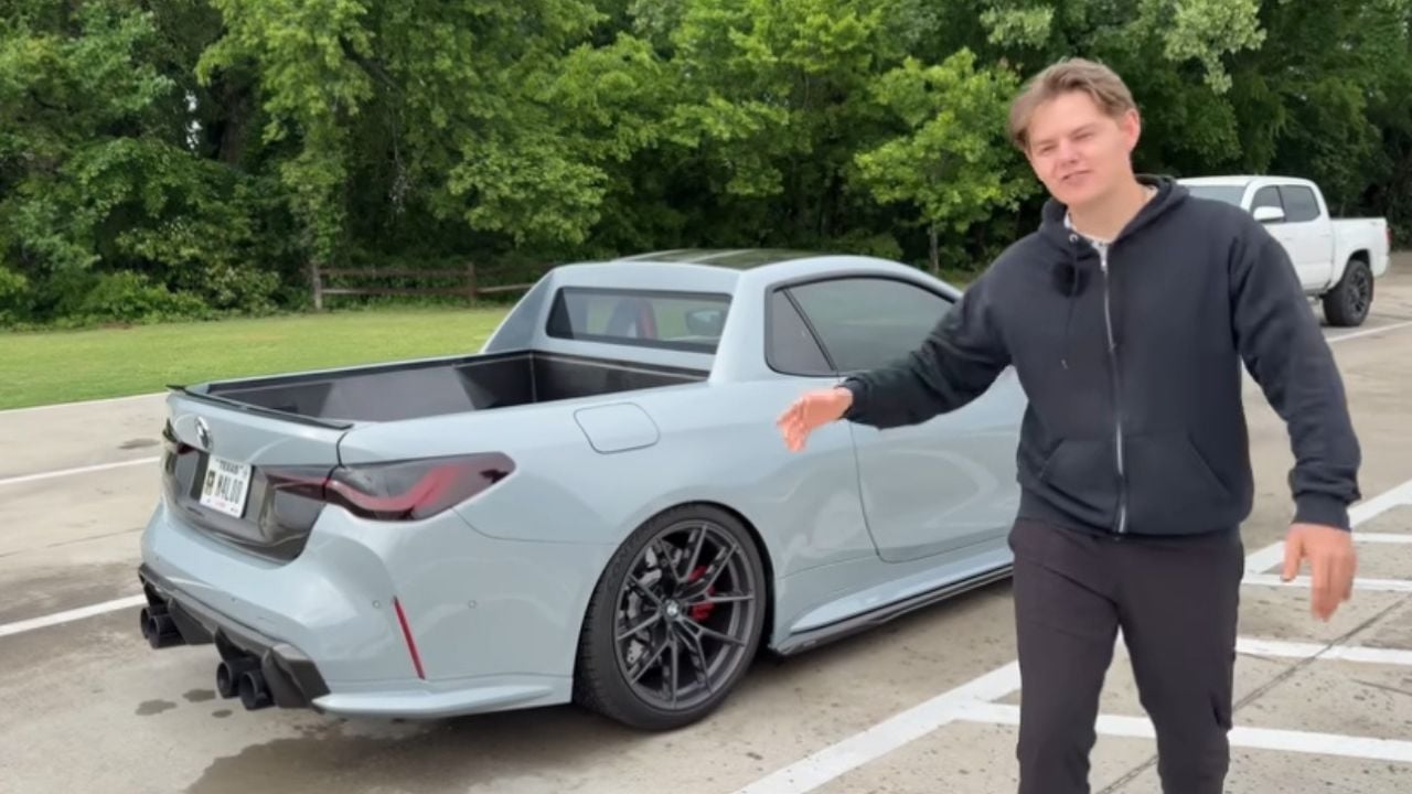 Someone Took a Fresh BMW M4 (G82) and Turned It Into a Pickup Because “Why Not”.