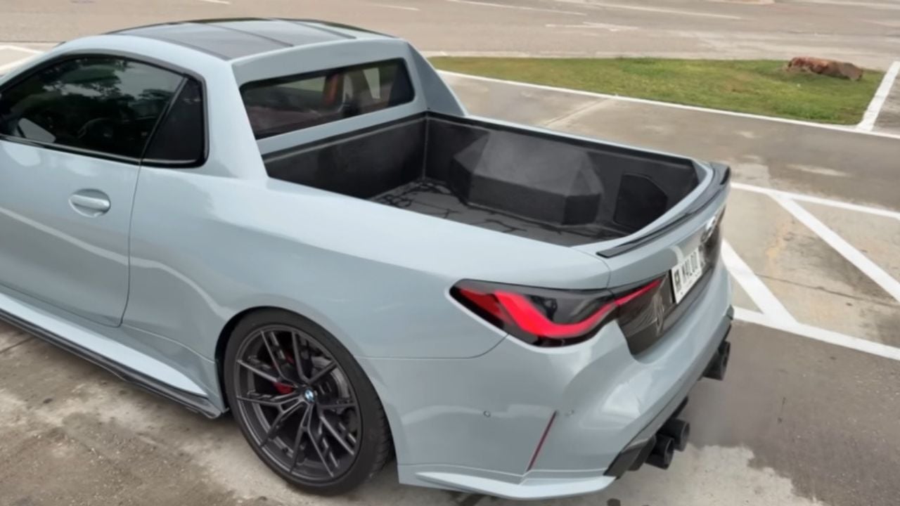 Someone Took a Fresh BMW M4 (G82) and Turned It Into a Pickup Because “Why Not”.