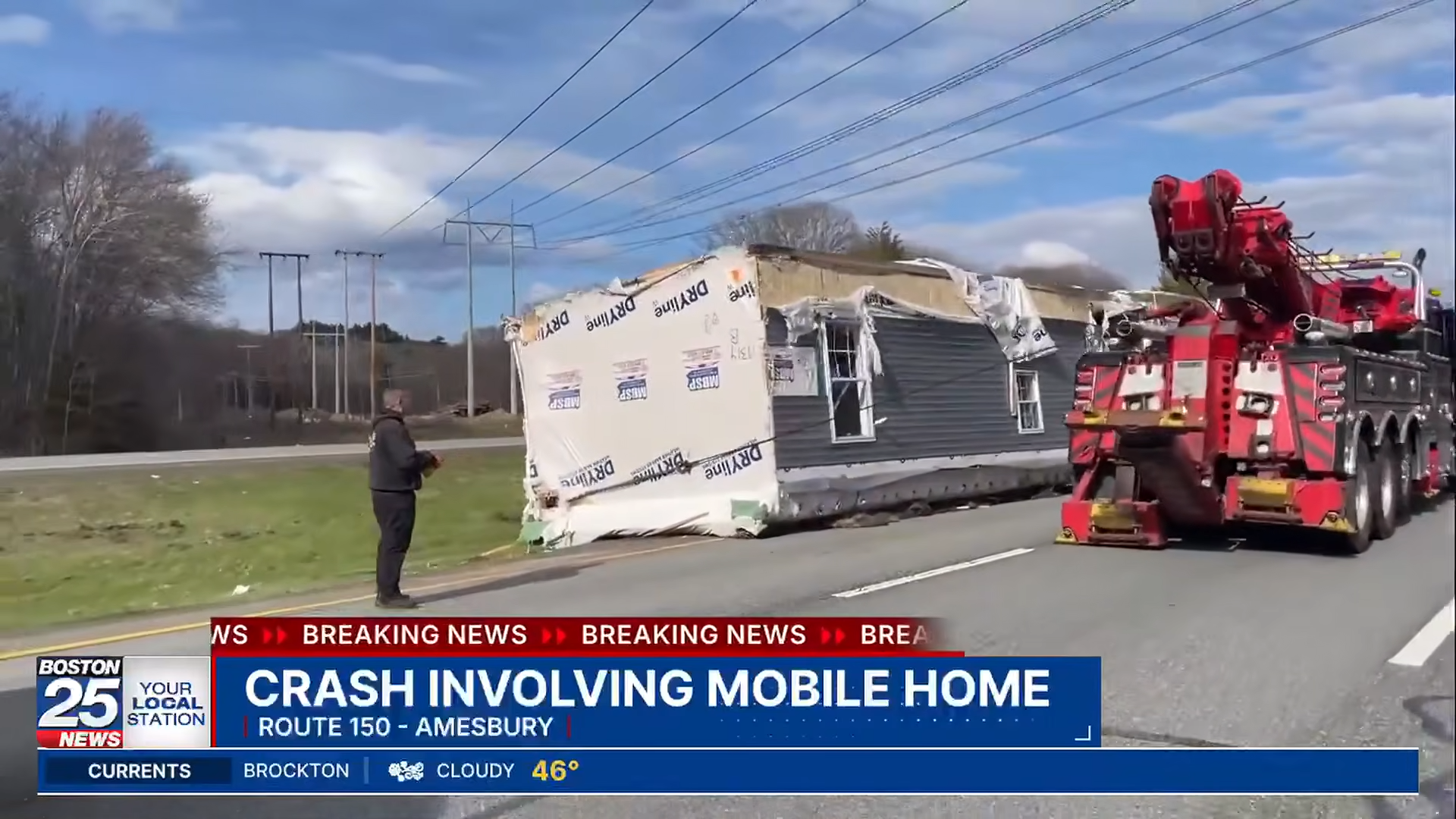 house falls of tractor trailer