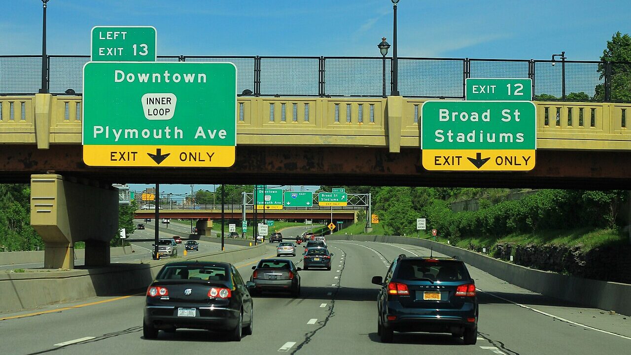 I-490 East - Exit 12 - Broad Street - Left Exit 13 Inner Loop.