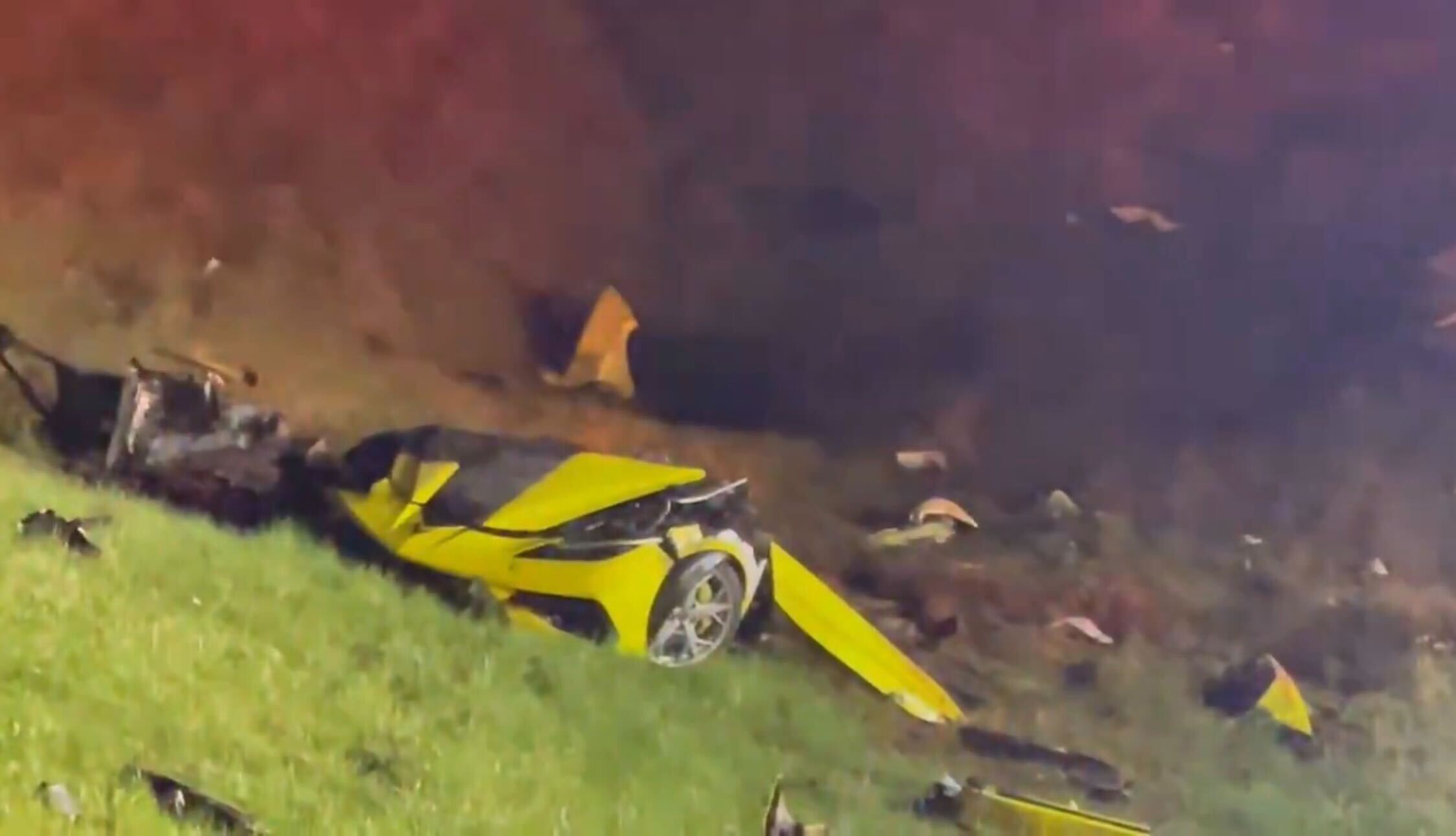 corvette crash on highway