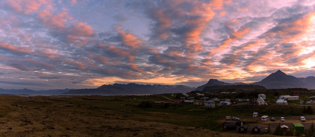 A magical sunset in East Iceland.