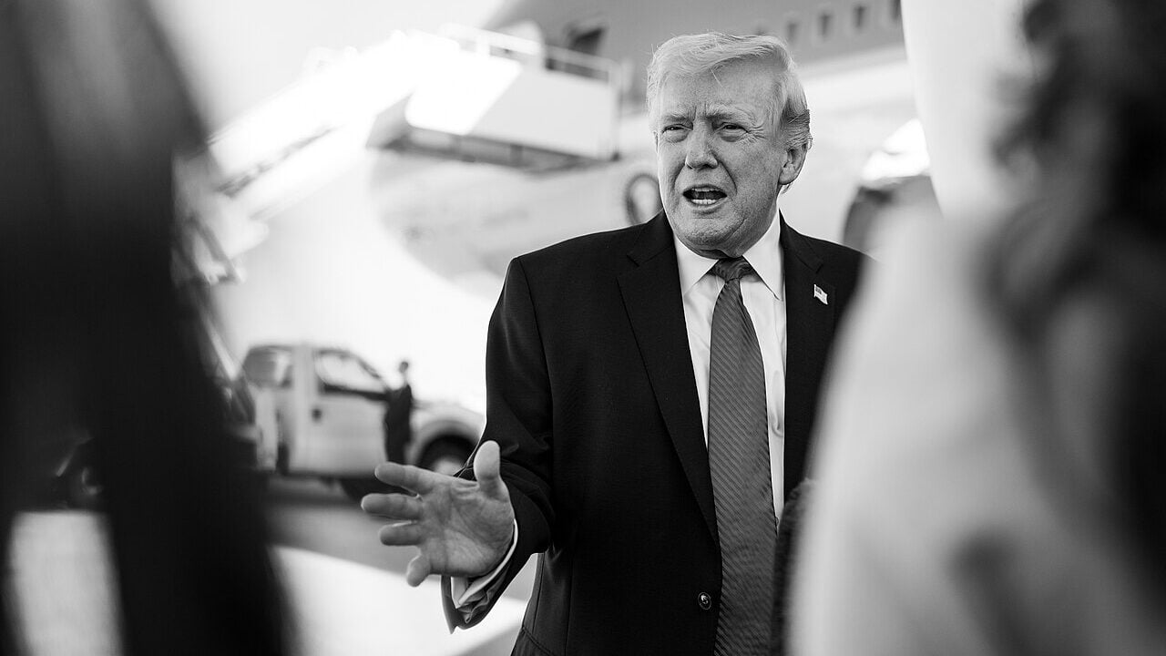President Donald J. Trump boards Air Force One at Palm Beach International Airport in West Palm Beach, Florida on Monday, March 23, 2026, en route Memphis, Tennessee.