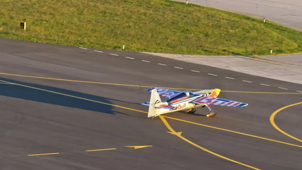Red Bull plane and train stunt.