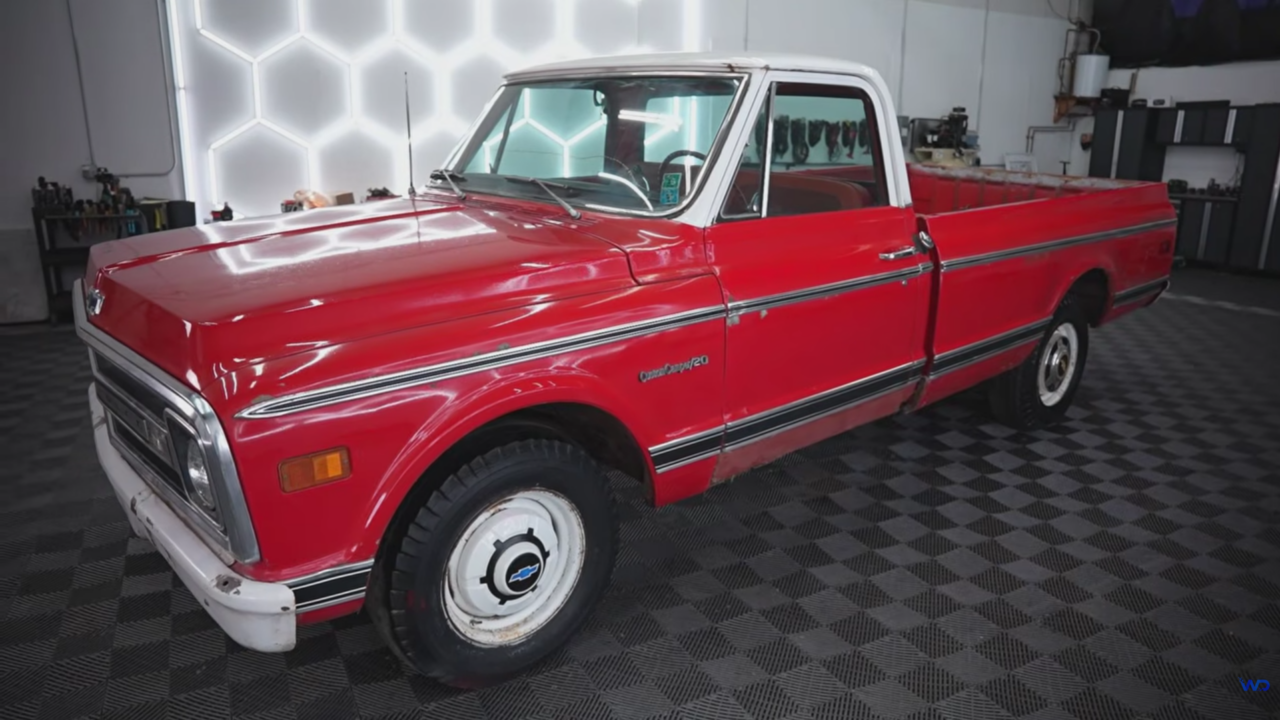 Red 1970 Chevrolet C20 Custom Camper