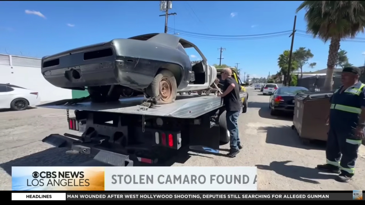 Man reunited with lost Camaro.