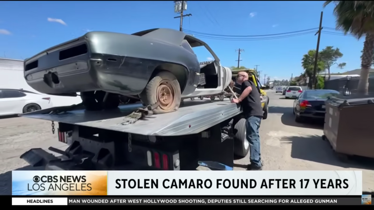 Man reunited with lost Camaro.