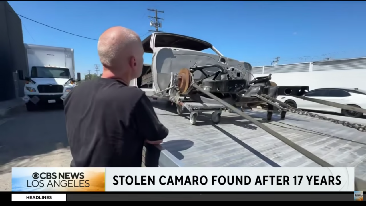 Man reunited with lost Camaro.