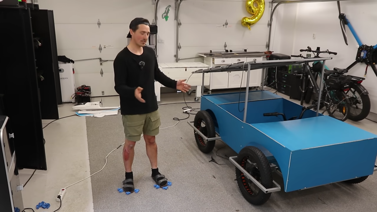 Homemade solar-powered EV.