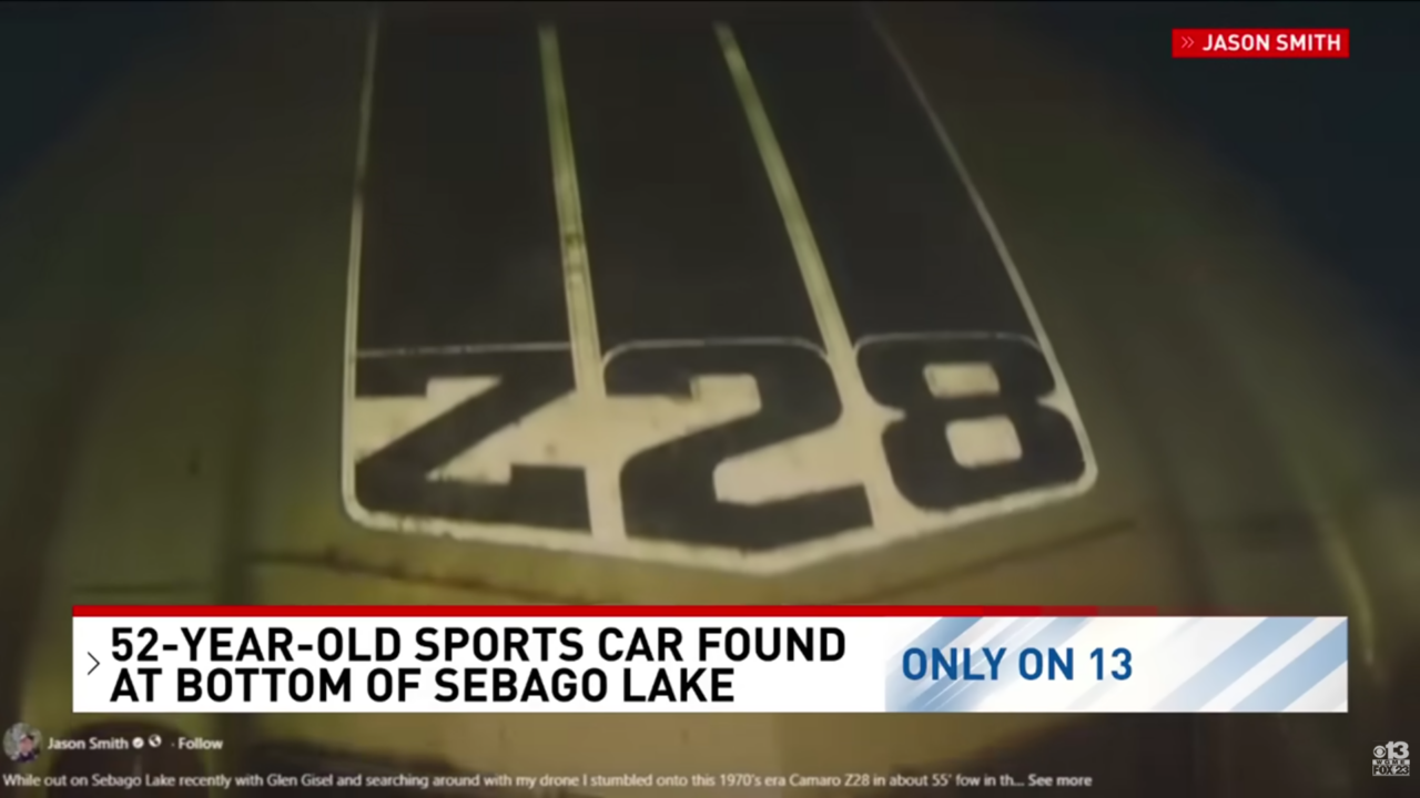 1974 Chevy Camaro found at bottom of lake.