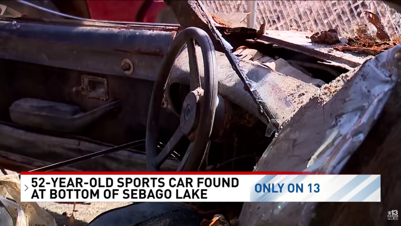 1974 Chevy Camaro found at bottom of lake.