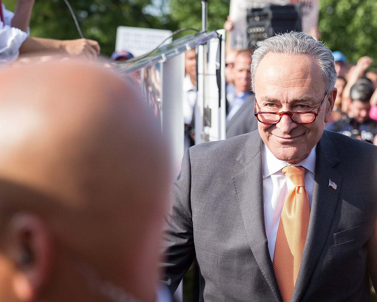 Sen Chuck Schumer Save Our Care Rally U.S. Capitol.