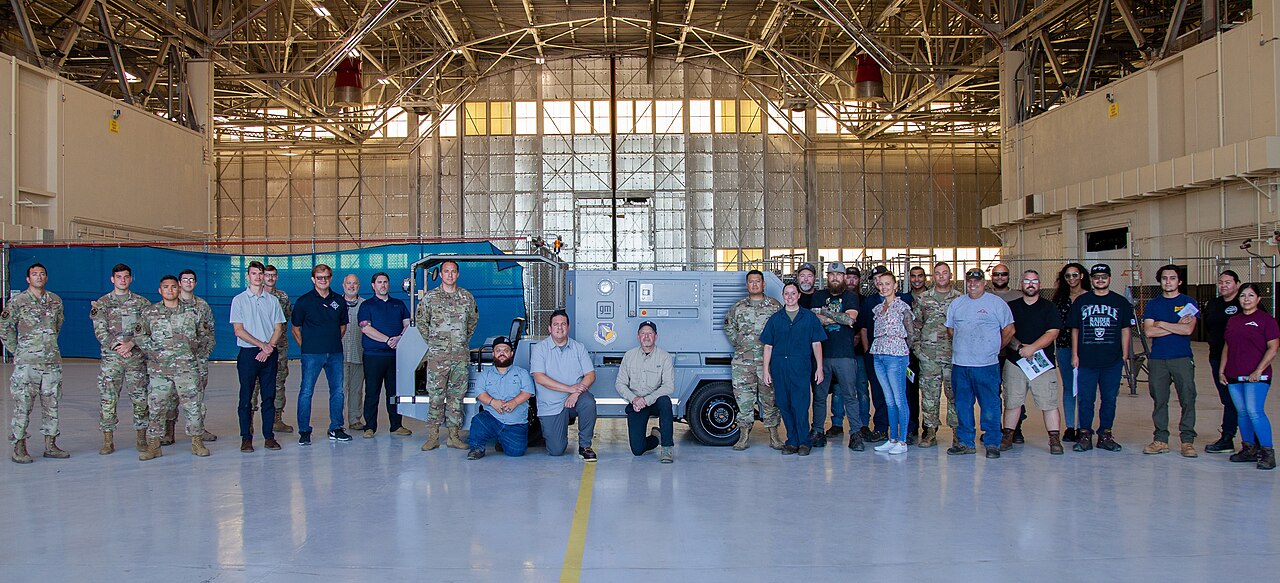 The Air Force Research Laboratory evaluation team successfully demonstrated a flightline test to power a KC-135 tanker using an Electric Ground Power Unit and Cart Test at Edwards Air Force Base, Calif., Aug. 14-17, 2023.