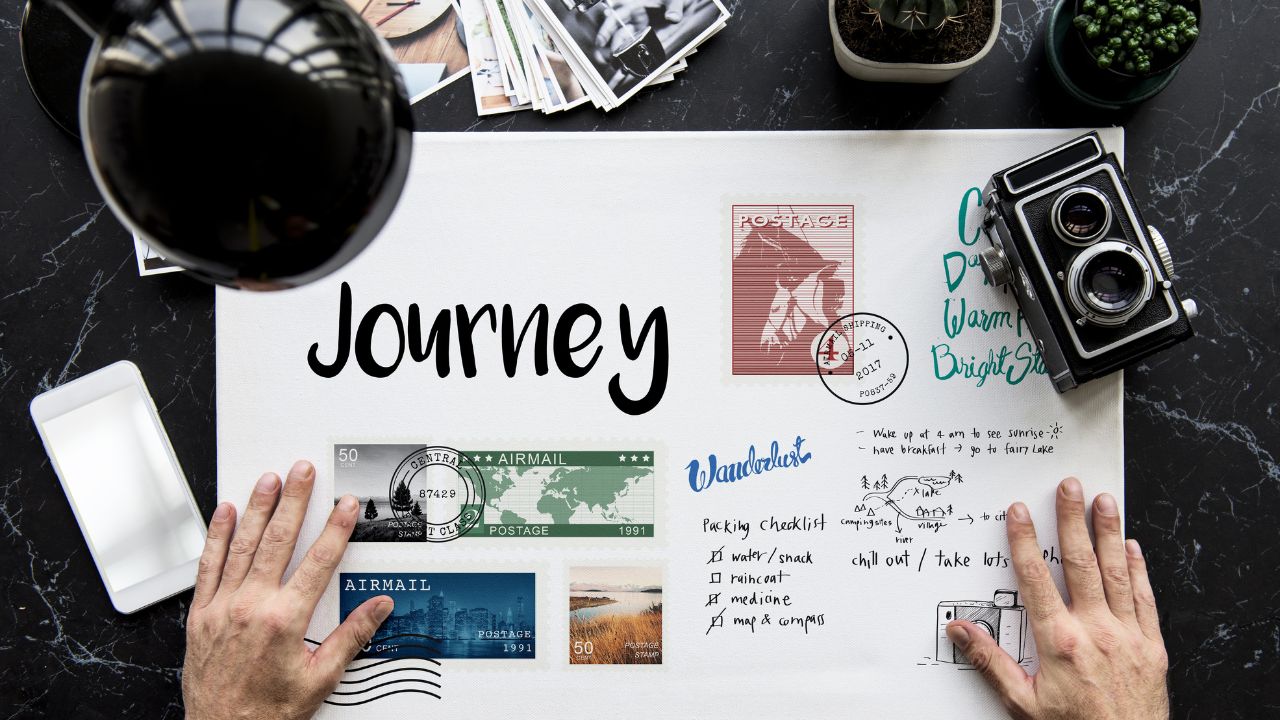 Planning traveling trip notes wanderlust