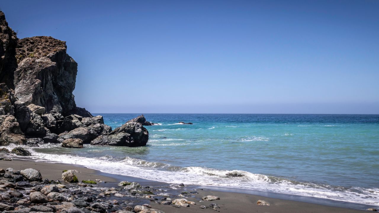 View of Limekiln State Park on the Big Sur coast