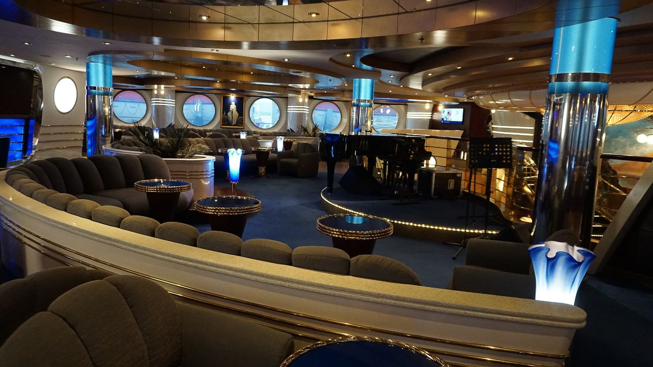 Interior of a cruise ship bar