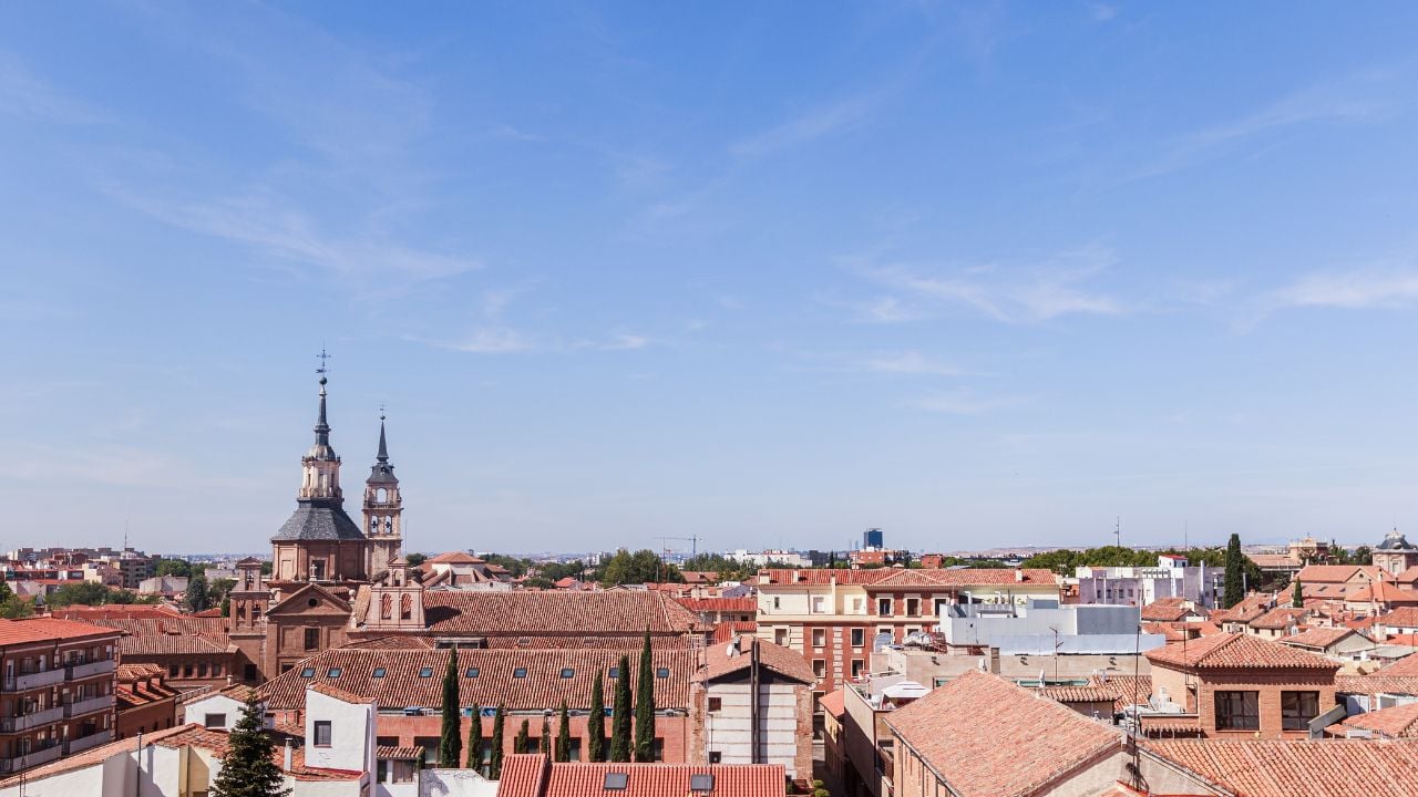 Plaza de Cervantes in Alcalá de Henares, Spain.