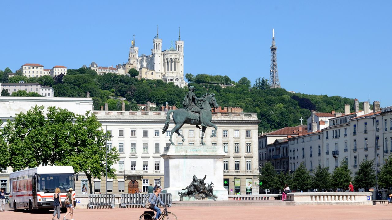 Place Bellecour in Lyon, France.