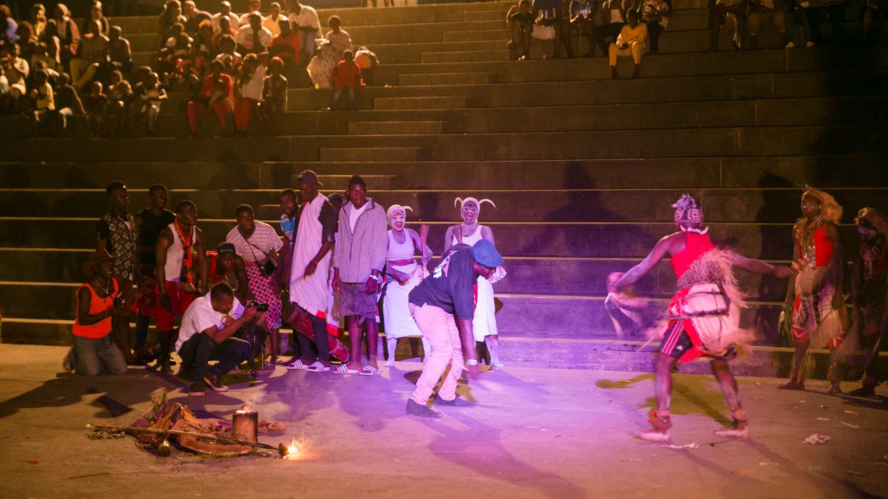 Libreville, Akanda, Gabon - August 13, 2021: traditional ceremony during Gabon 9 provinces festival
