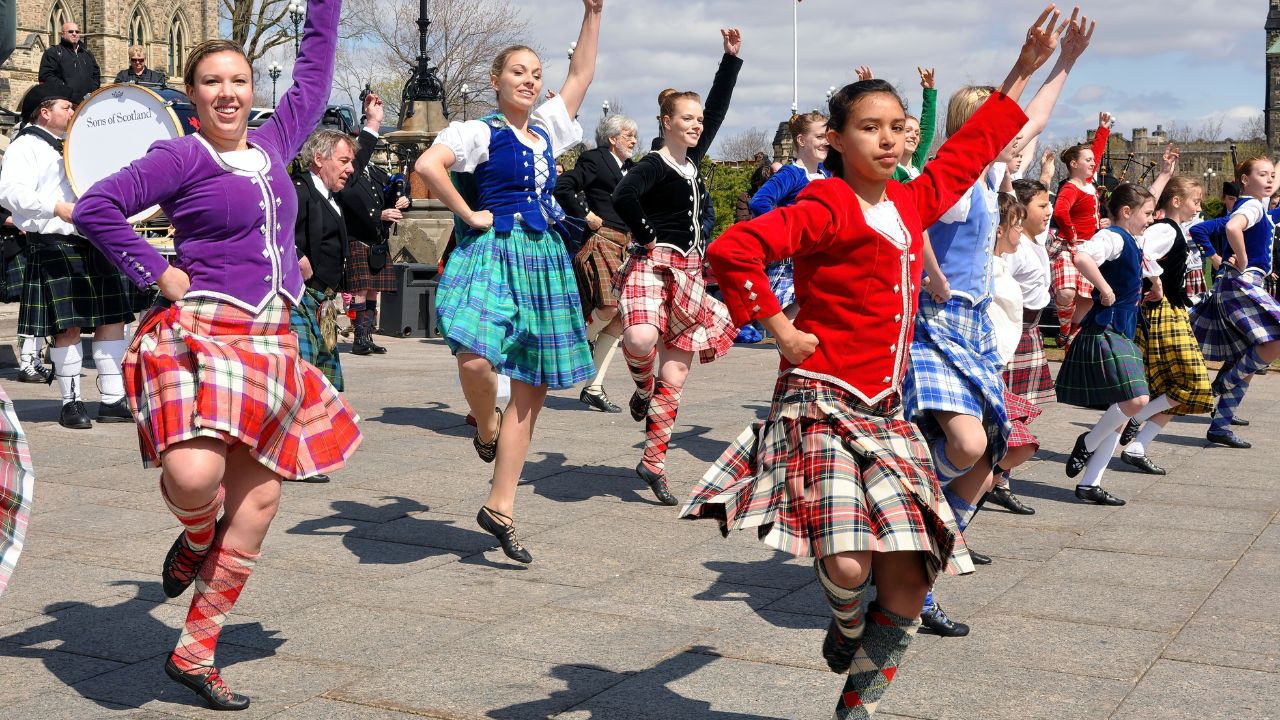 Traditional Highland dancing at a Scottish Highland Games