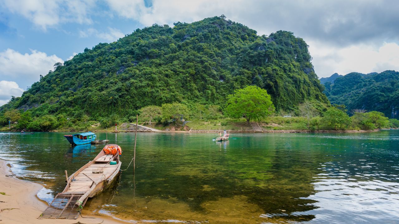 Green landscape in Phong Nha-Ke Bang National Park, Vietnam