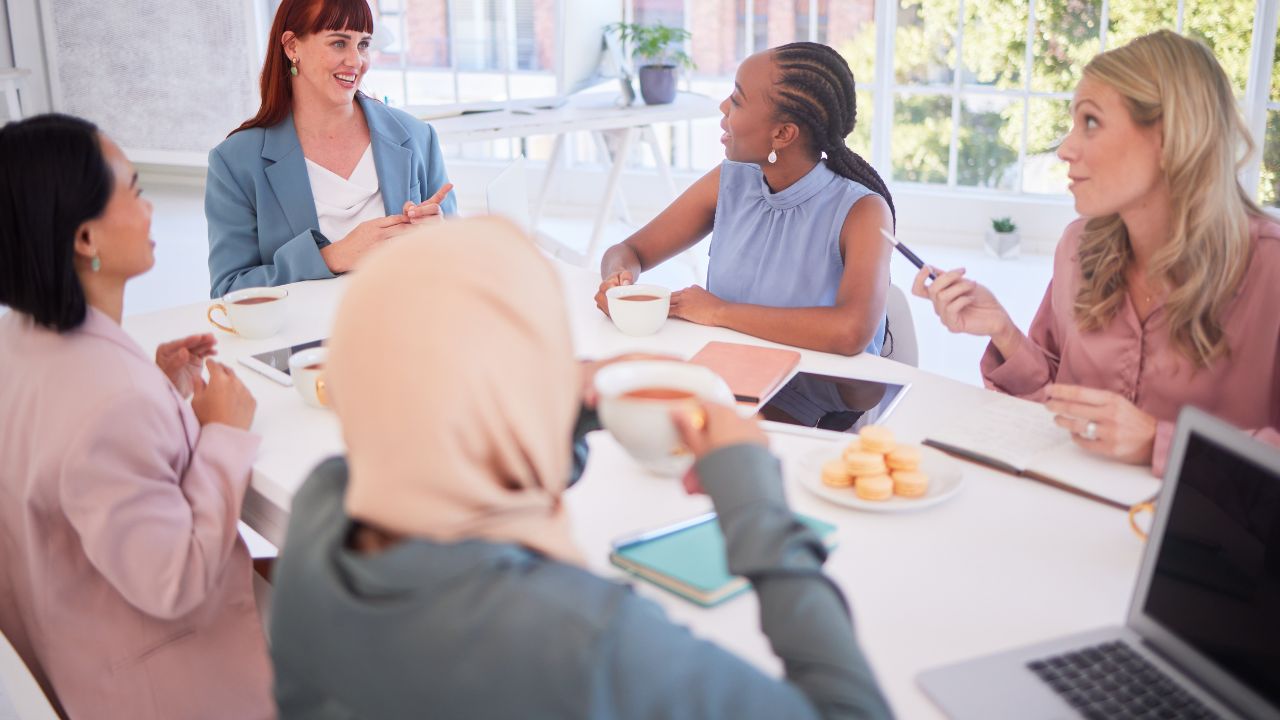 Planning, business meeting and diversity women for startup marketing, advertising agency and company empowerment planning. Inclusion, equality and strategy corporate people communication in workspace