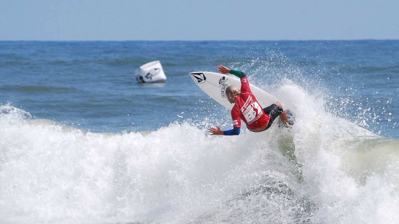 Surfer competing at Virginia Beach