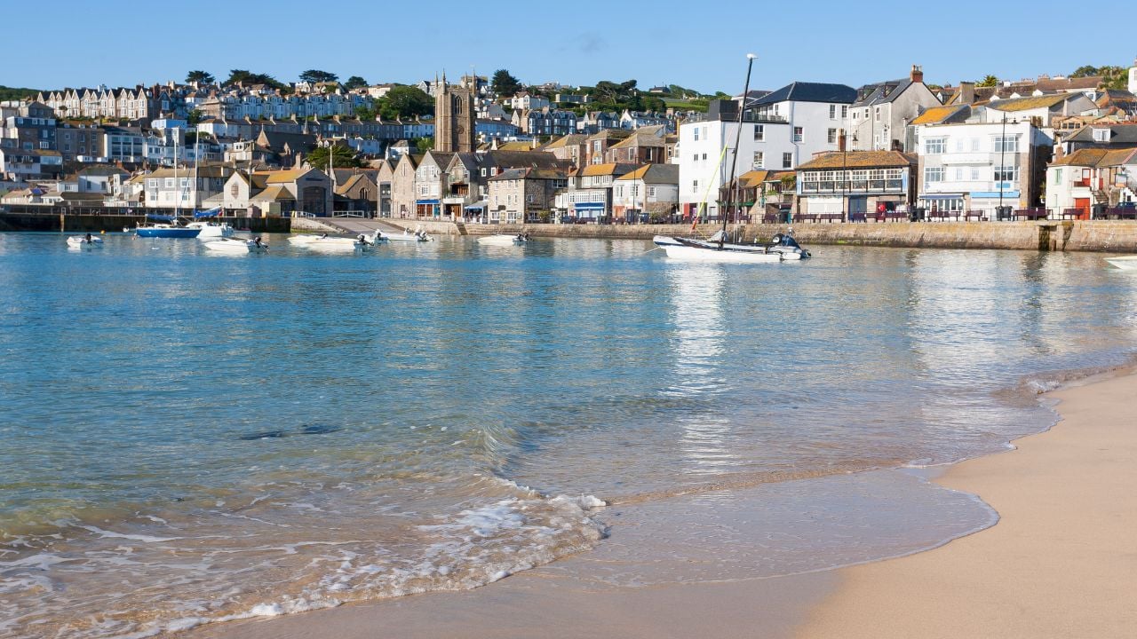 St Ives Harbour Beach in Cornwall, England