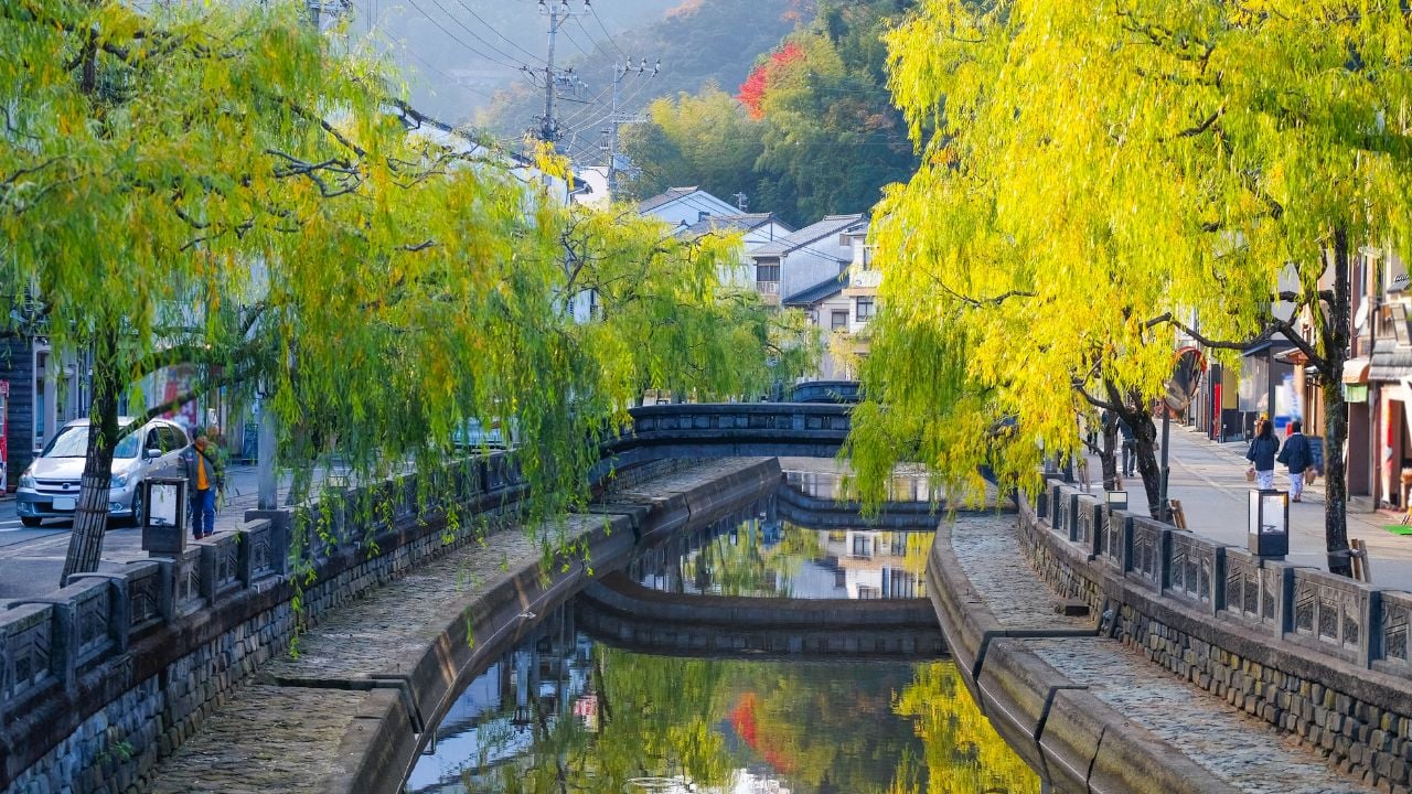 Kinosaki Onsen in Hyogo, Japan during autumn.