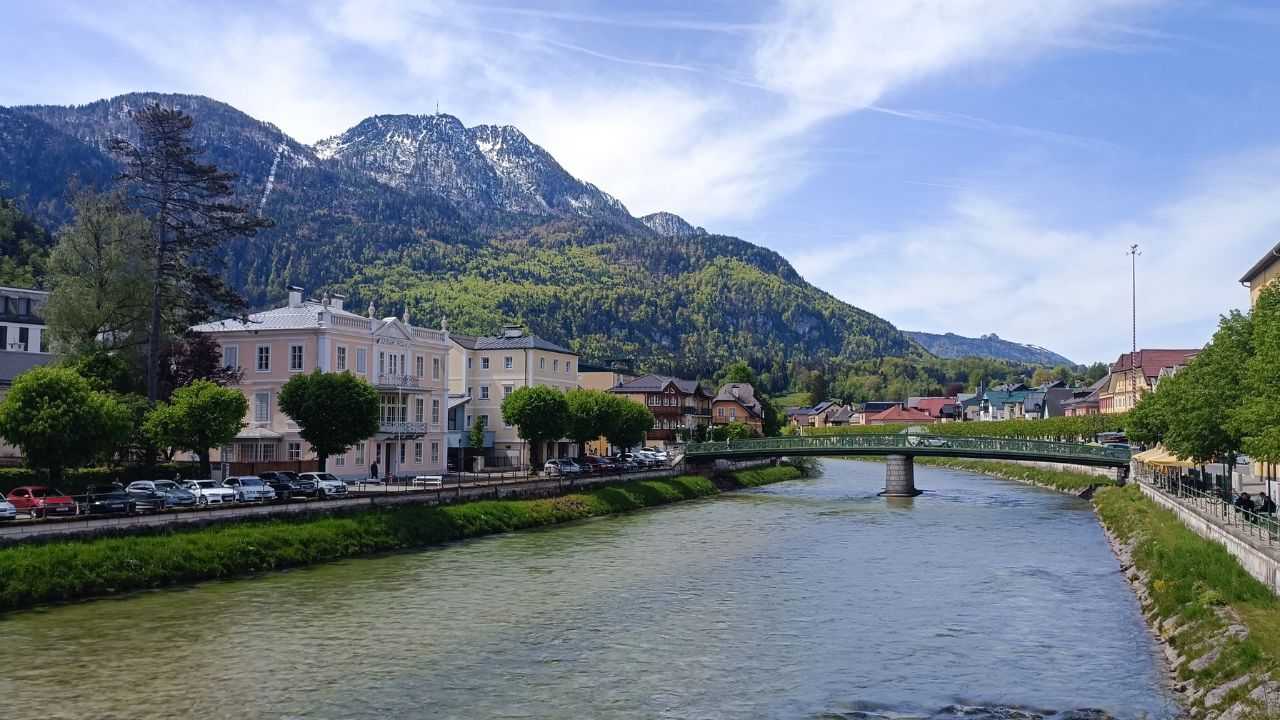 Bad Ischl, Austria - April 28, 2024: Amazing Bad Ischl view