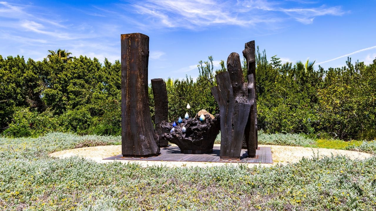Open-air art setting in Napa Valley