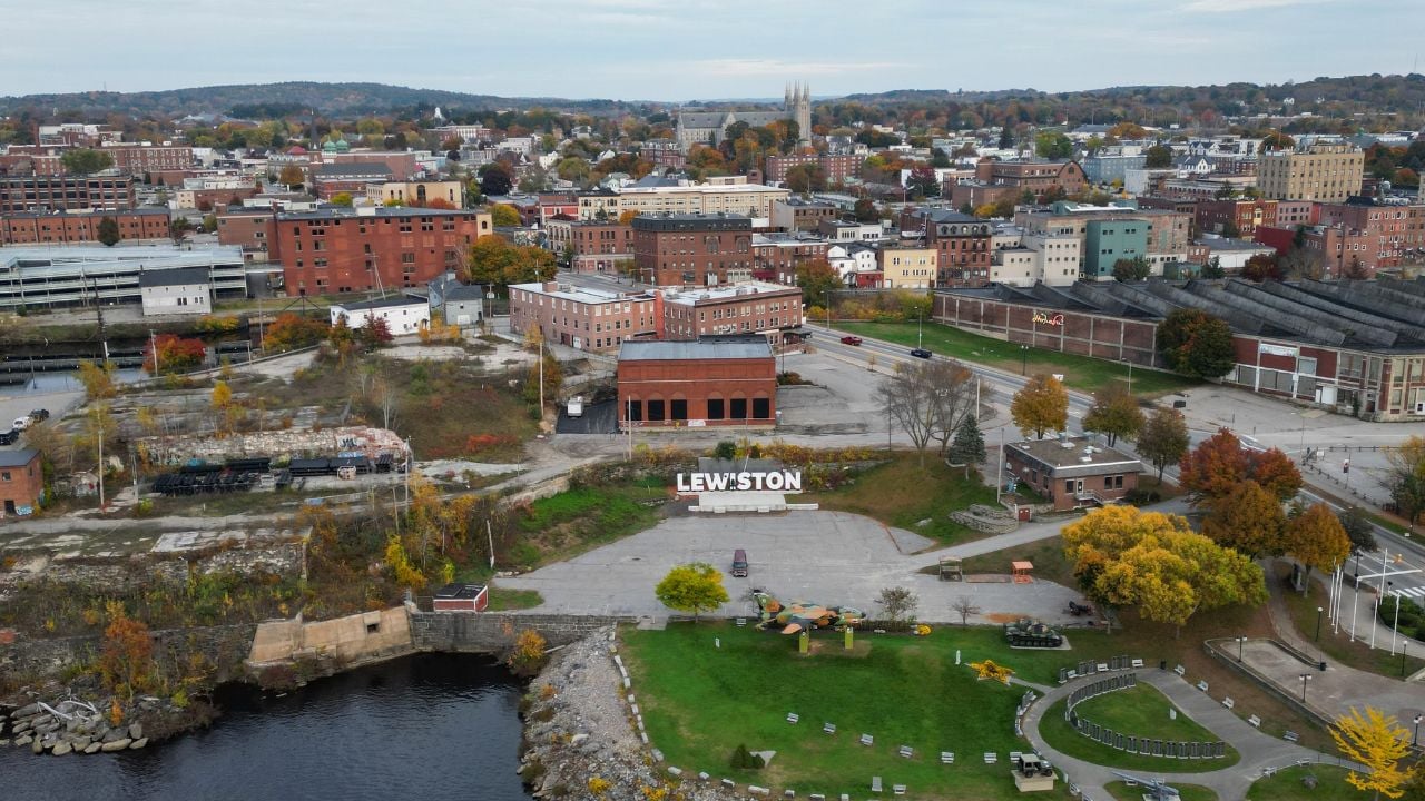 Lewiston, Maine, USA - October 26th 2023 - Lewiston Maine after the Shooting