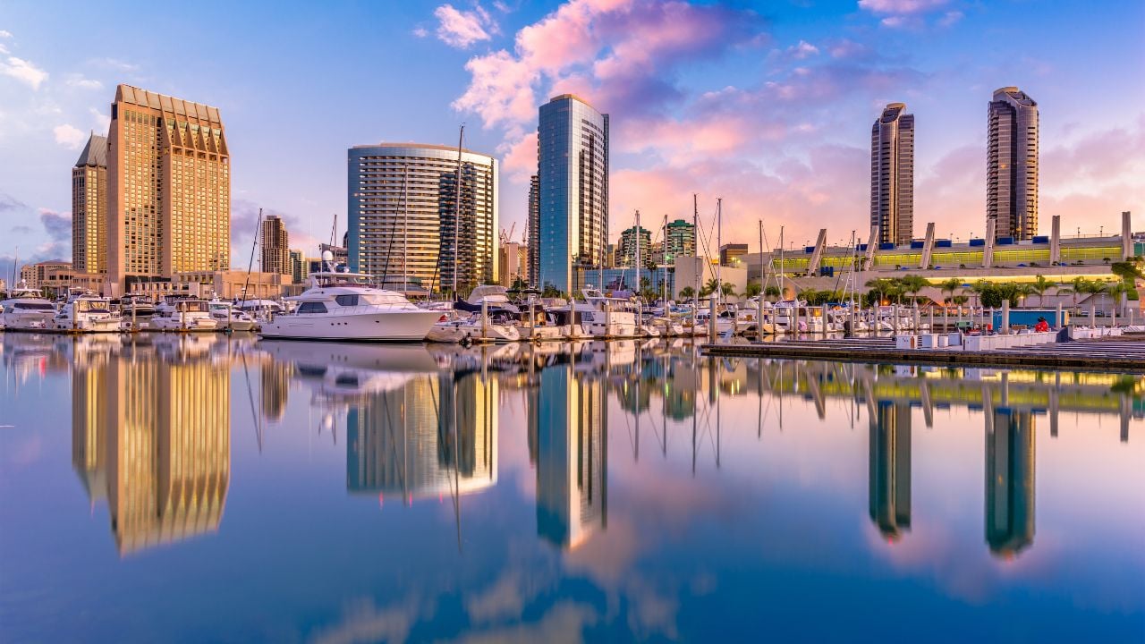 San Diego, California, downtown city skyline