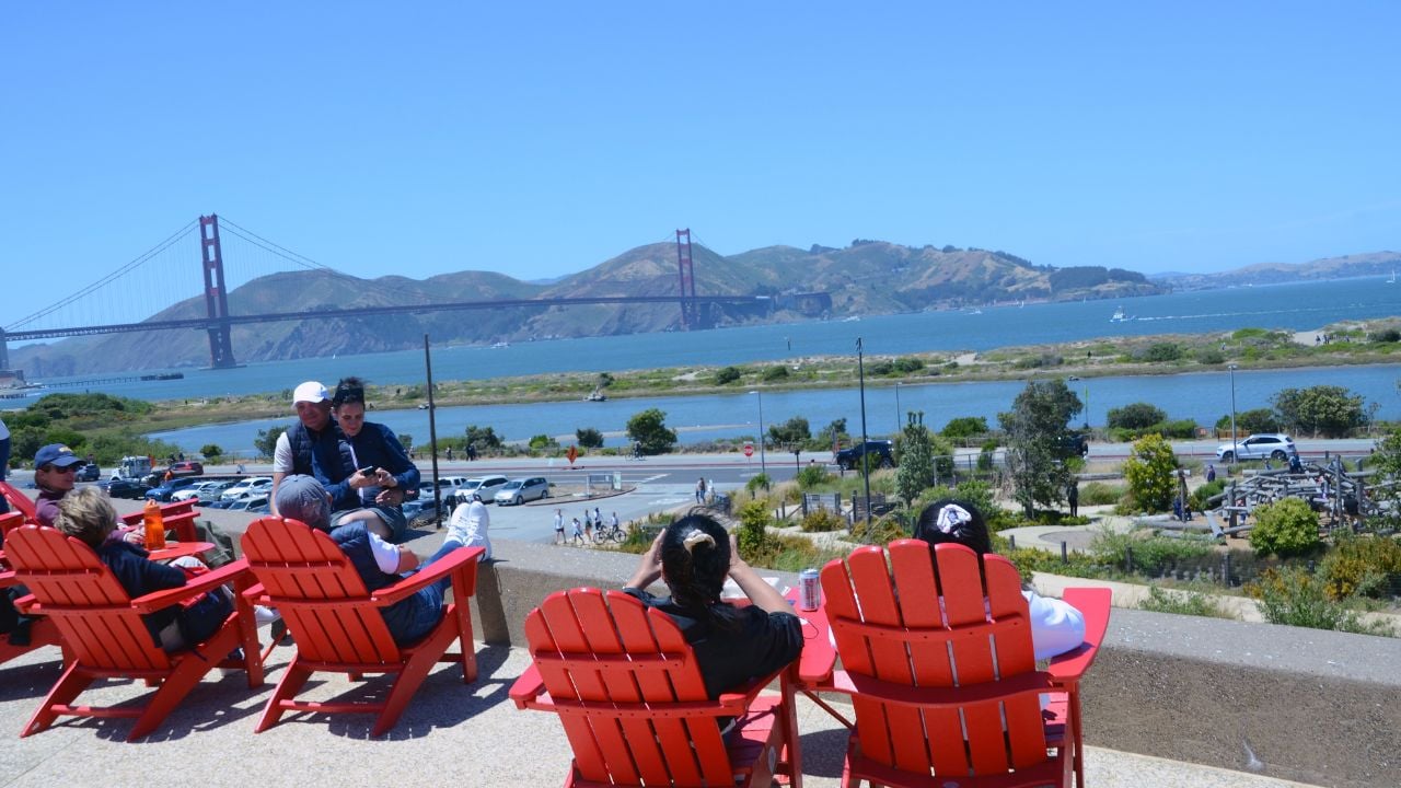 Scenic overlook at Presidio Tunnel Tops in San Francisco.