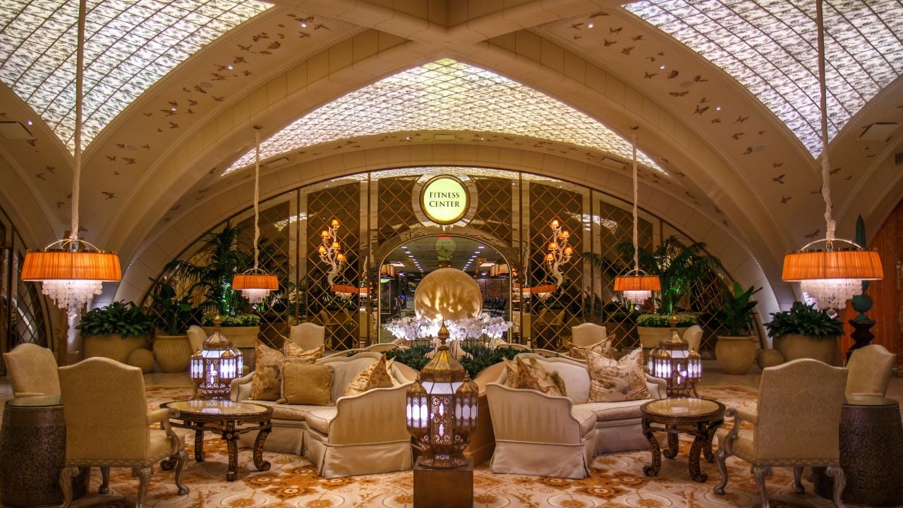 Interior of the Wynn Hotel in Las Vegas.