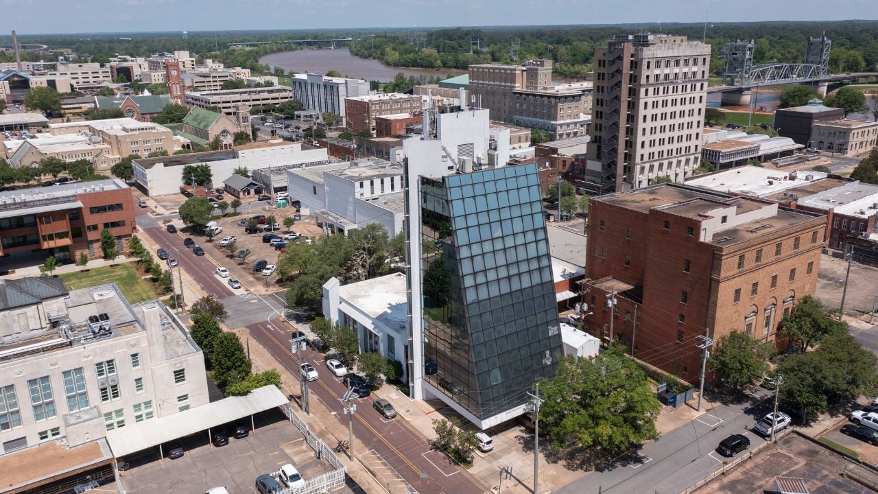 Historic skyline of downtown Alexandria, Louisiana.
