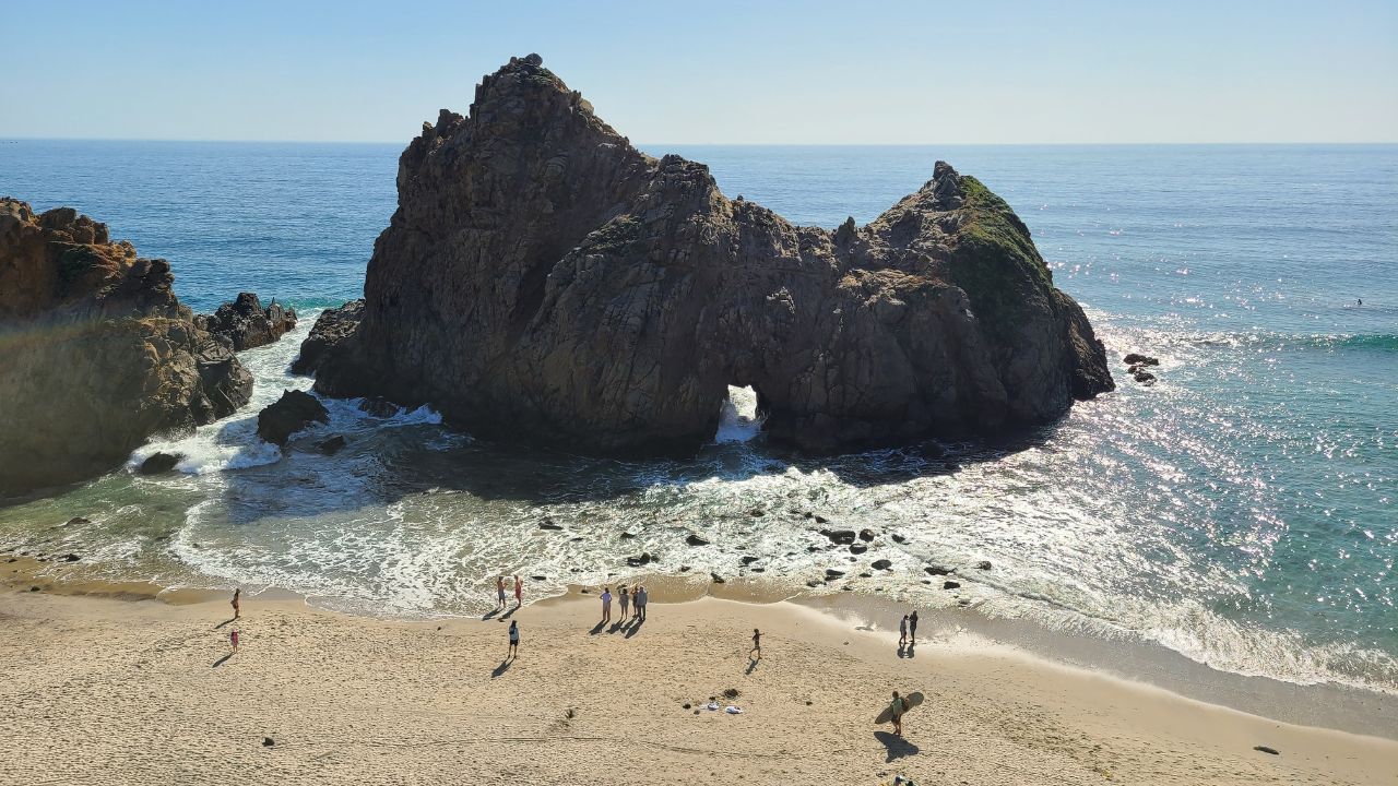Keyhole Rock at Pfeiffer Beach in Big Sur, California