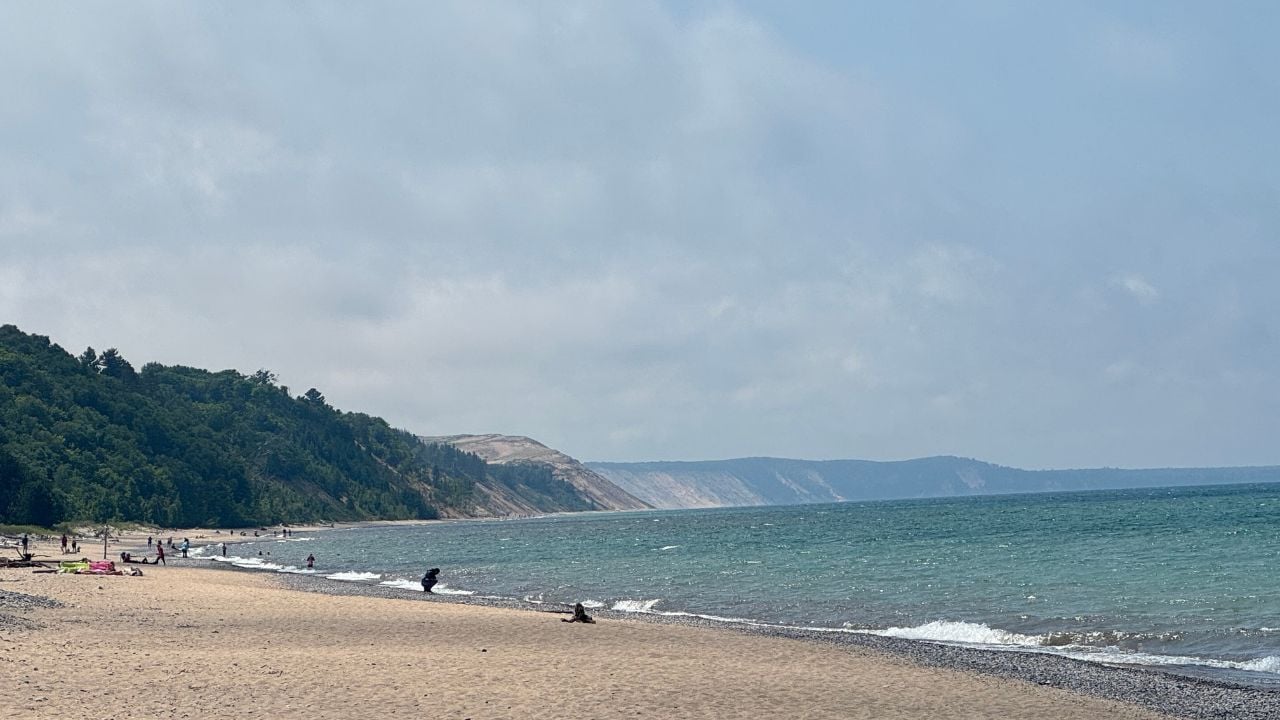 Beach view in Grand Marais, Michigan
