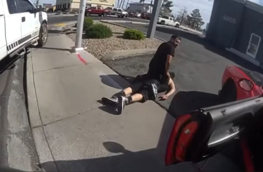 A Risky Intervention: Civilian Tackles Suspect After High-Speed Dash.