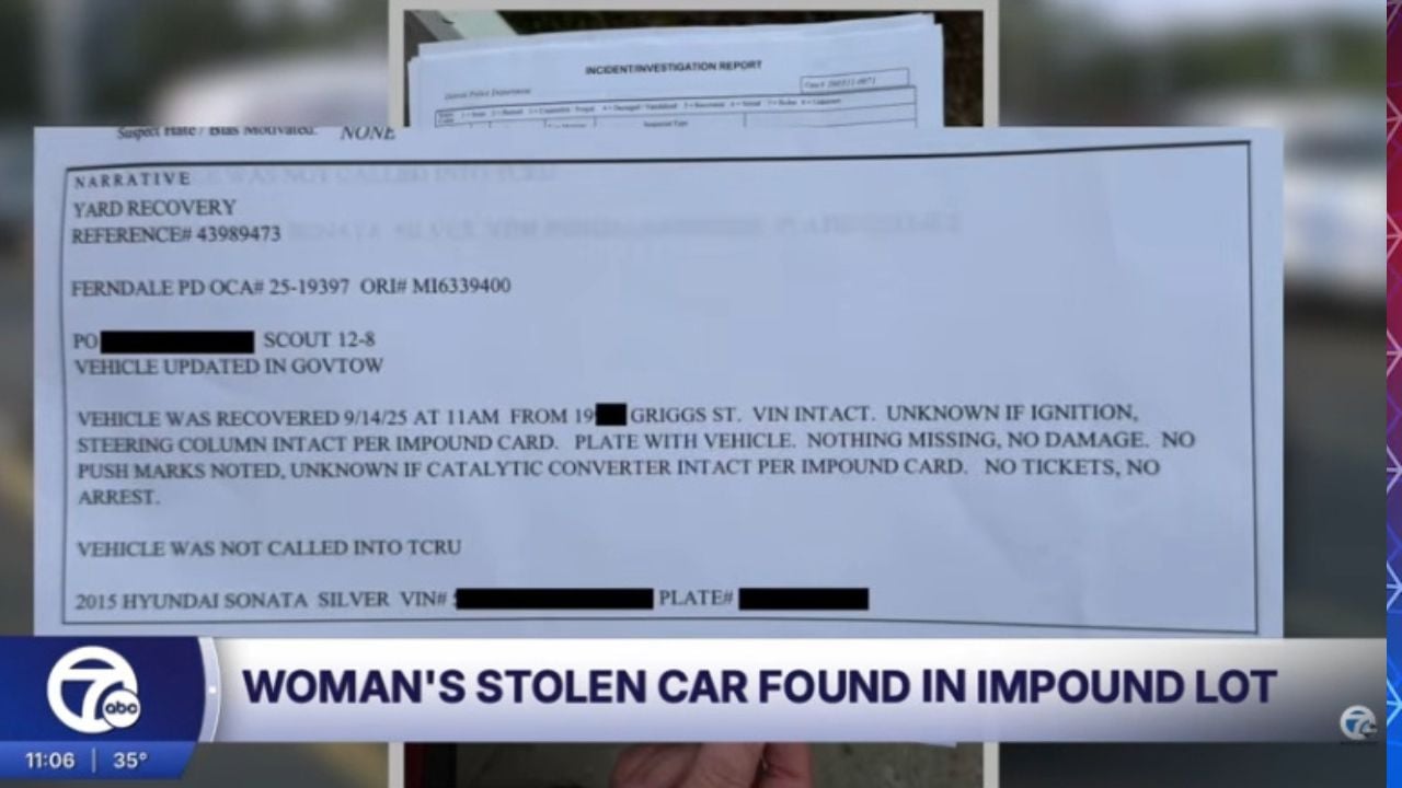 She Thought Her Car Was Gone. It Was Sitting in a Police Lot All Along.